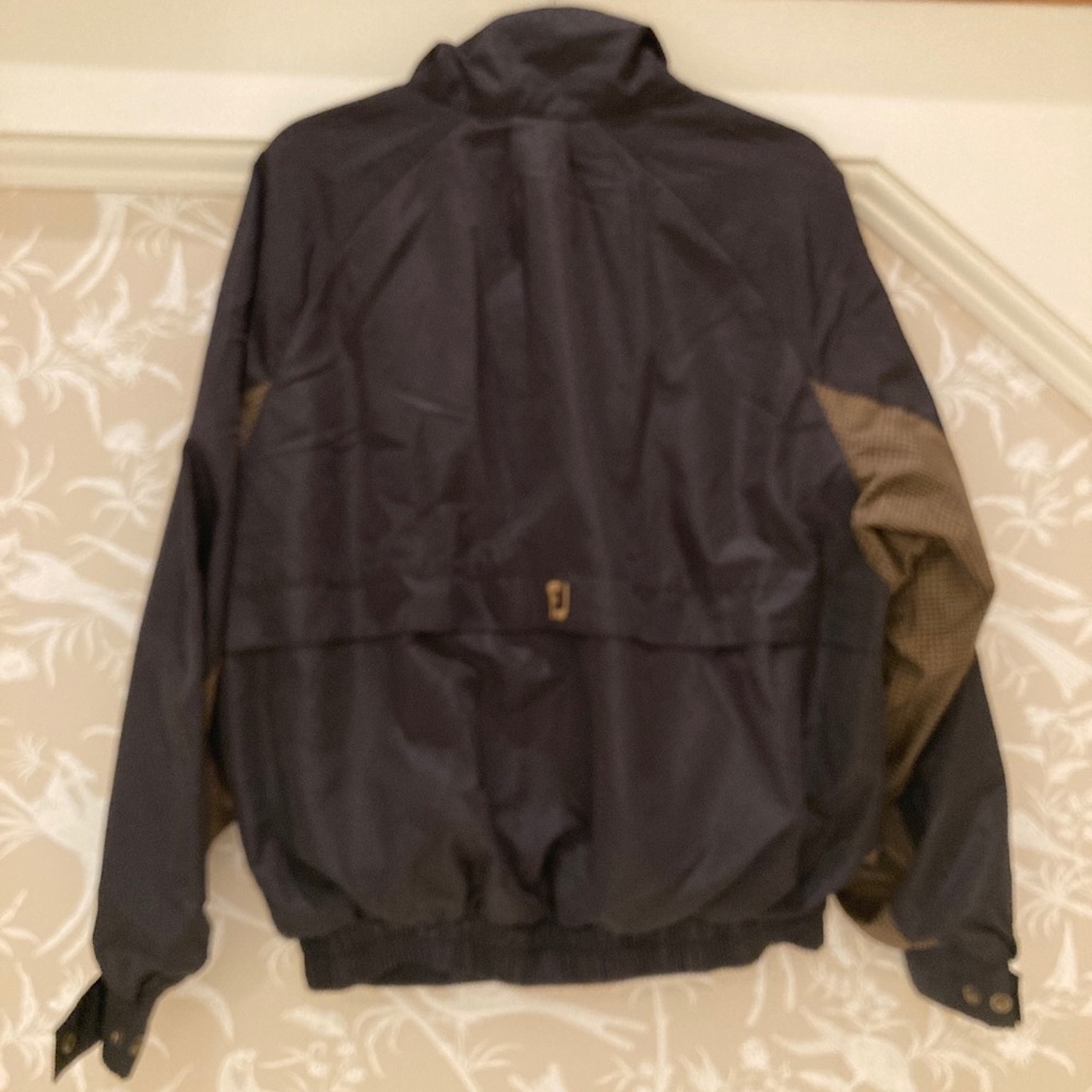 DryJoys men's Sz S black Brown hounds tooth jacket